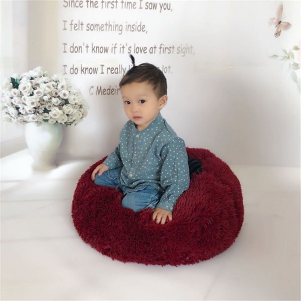 ️ Round Long Hairy Cat Mattress – Soft Plush Autumn/Winter Nest Pad for Cats & Dogs - Image 8