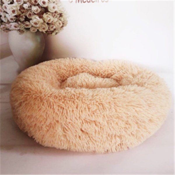 ️ Round Long Hairy Cat Mattress – Soft Plush Autumn/Winter Nest Pad for Cats & Dogs - Image 2