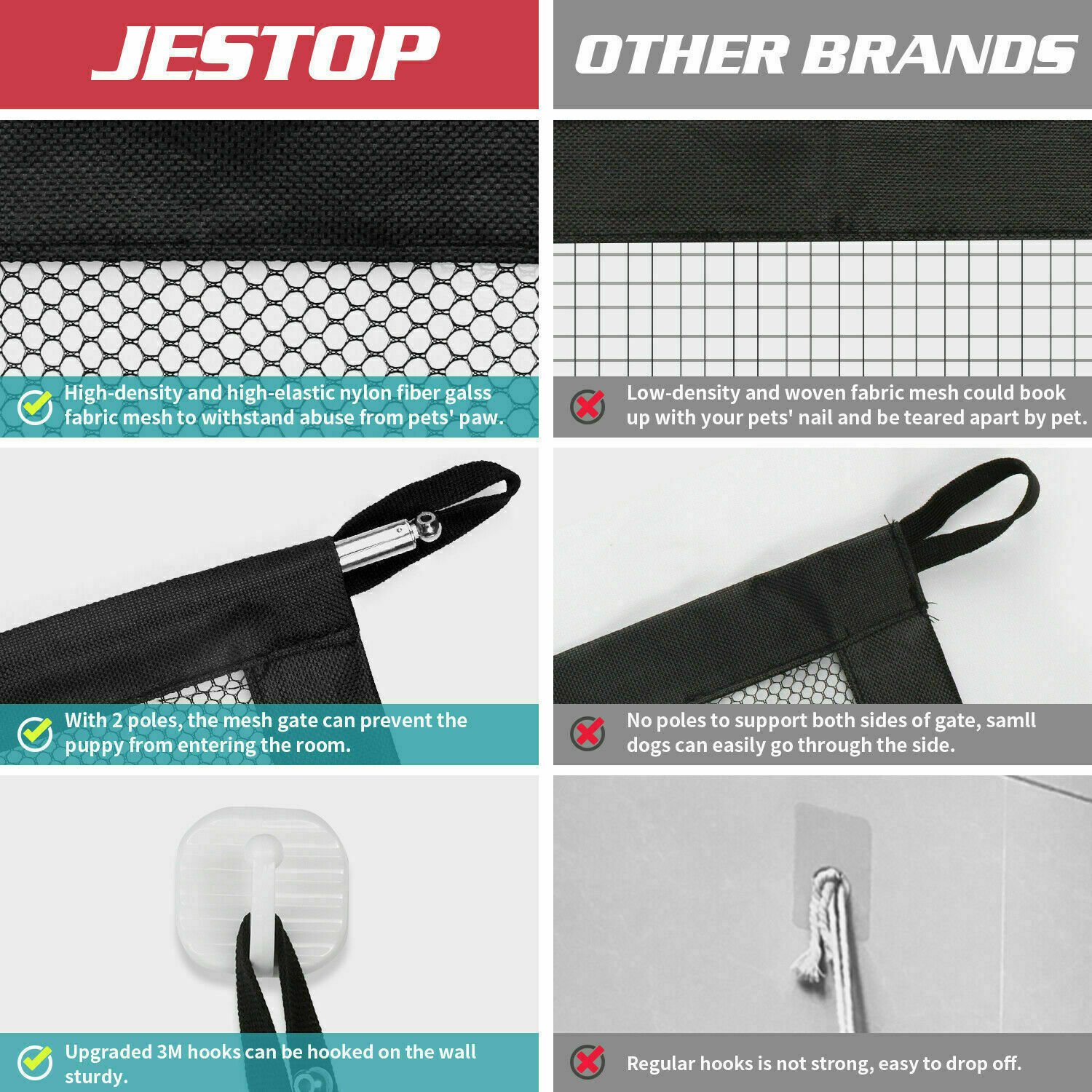 Portable Mesh Safety Gate for Pets & Babies – Easy Stair/Door Guard - Image 5