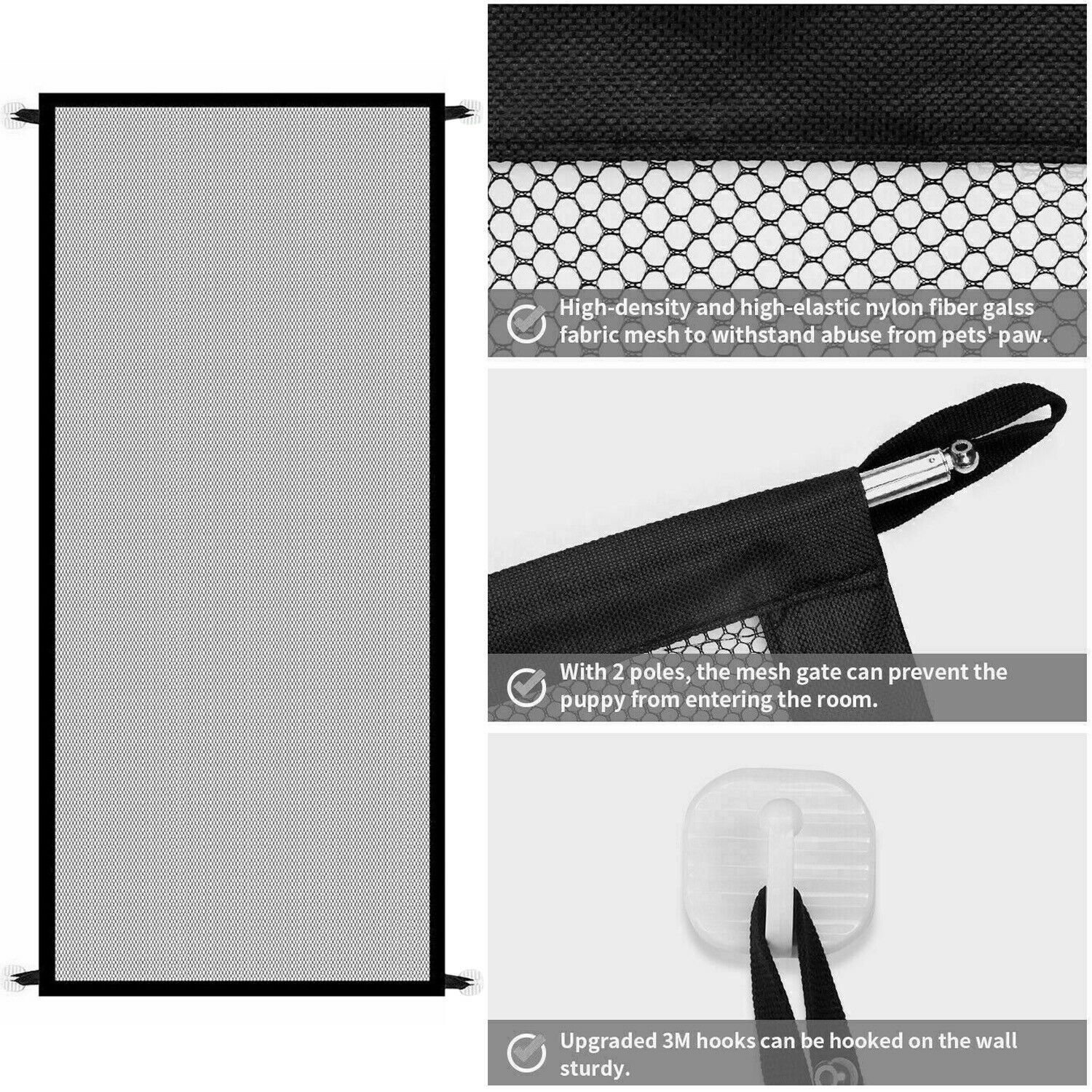 Portable Mesh Safety Gate for Pets & Babies – Easy Stair/Door Guard - Image 2