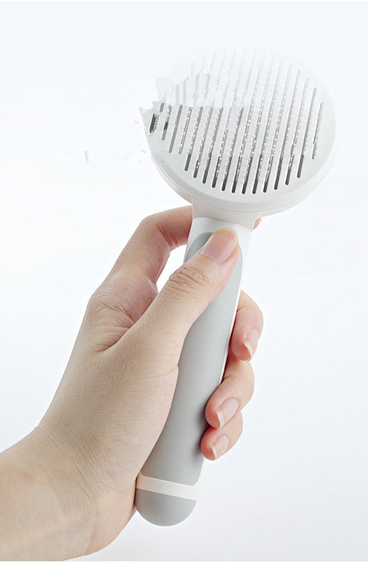 Self-Cleaning Pet Grooming Comb with Round Handle - Image 4