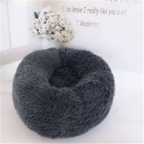 ️ Round Long Hairy Cat Mattress – Soft Plush Autumn/Winter Nest Pad for Cats & Dogs - Image 4
