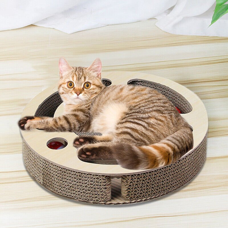 Game-Changing 3-in-1 Cat Scratching Pad – Irresistible Toy with Ball & Bell Saves Furniture - Image 2
