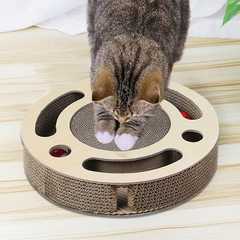 Game-Changing 3-in-1 Cat Scratching Pad – Irresistible Toy with Ball & Bell Saves Furniture - Image 3
